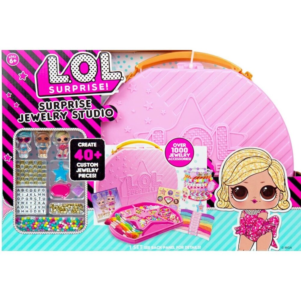 LOL SURPRISE Girls Jewelry Studio Case Over 1000 Accessories Make Jewelry 6+ NEW